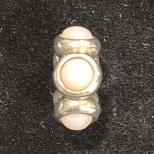 Pandora Elegant 925 Silver and Pink Bead Charm *RETIRED*